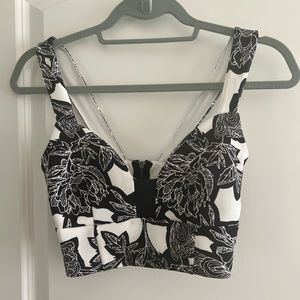 Express black & white top